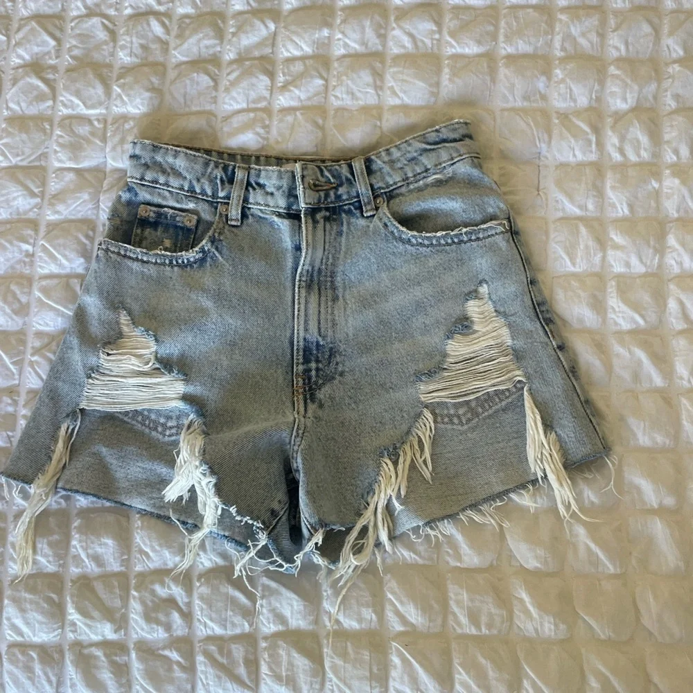 Zara Distressed Denim Women's Shorts